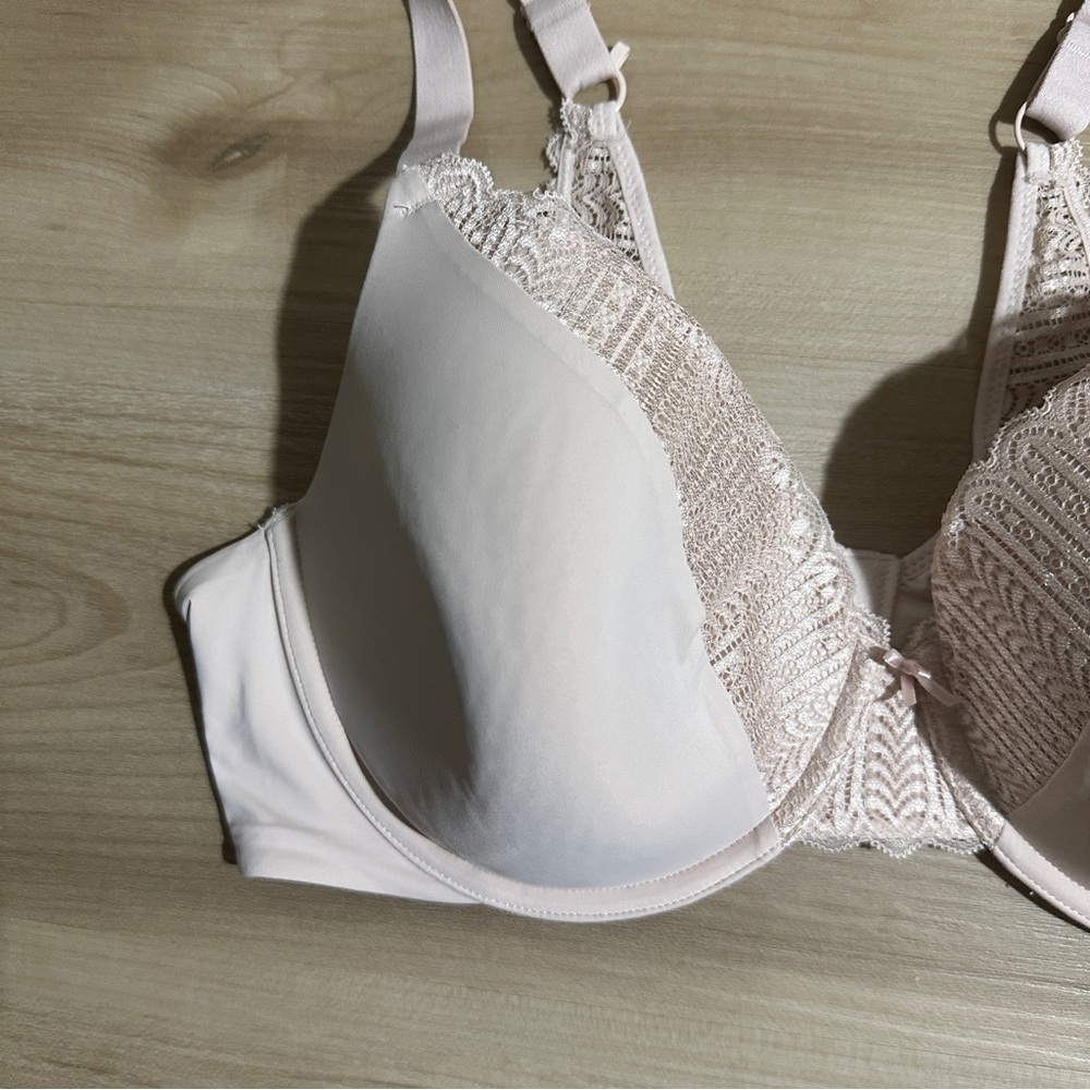 Maidenform Love the Lift Natural Boost Demi T-Shirt Underwire Beige 36D Bra - Picture 4 of 10